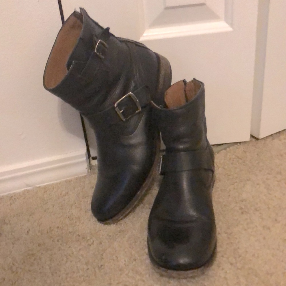 Frye black leather boots